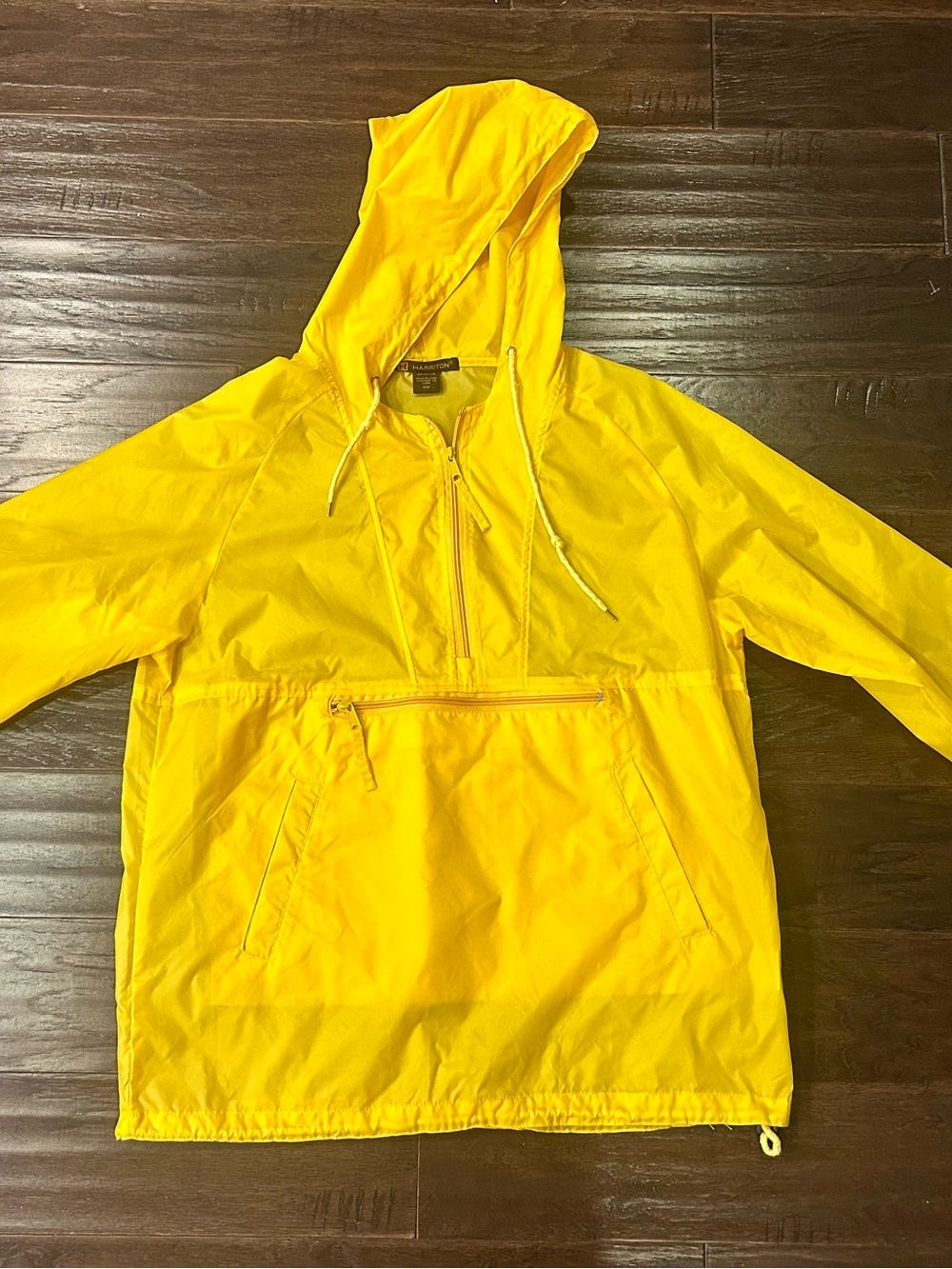 Yellow Hooded Utility Pullover Rain Jacket - by Harrison Clothier